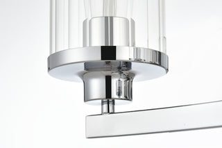 Saanvi 3 light Chrome and Clear Bath Sconce