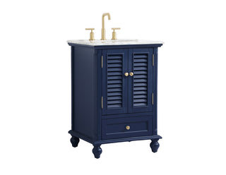 24 inch Single bathroom vanity in blue