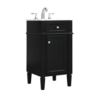 18 inch Single bathroom vanity in Black