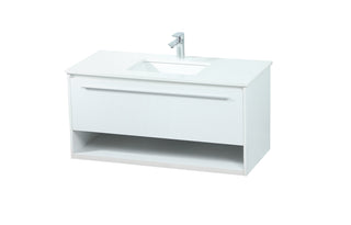 40 inch Single bathroom vanity in white