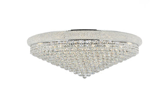 Primo 30 light Chrome Flush Mount Clear Royal Cut Crystal