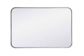 Soft corner metal rectangular mirror 20x30 inch in Silver