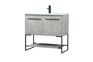 36 inch Single bathroom vanity in concrete grey