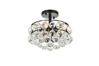 Savannah 12 inch flush mount in black