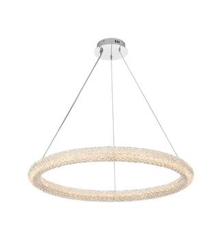 Bowen 32 inch Adjustable LED Chandelier in Chrome