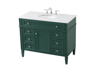 42 inch Single bathroom vanity in green