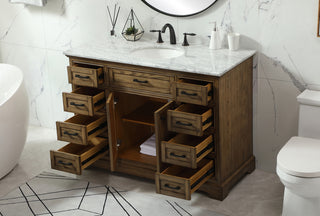 48 inch Single bathroom vanity in driftwood