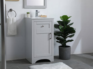 18 inch Single Bathroom Vanity in Grey