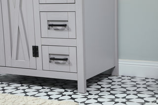 32 inch Single bathroom vanity in grey with backsplash