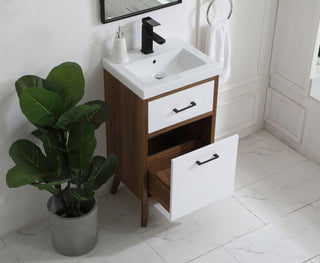 18 inch bathroom vanity in matte white