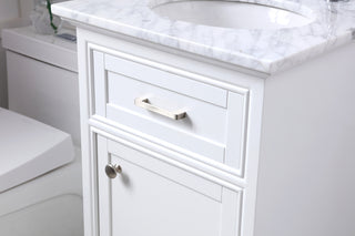 19 in. Single Bathroom Vanity set in white