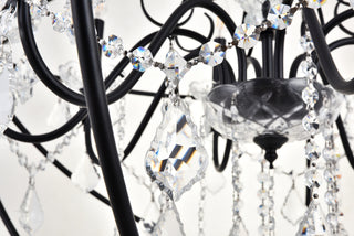 Cordelia 8 Light black Crystal Pendant