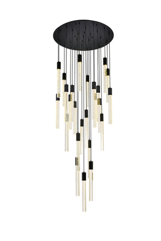 Weston 25 lights pendant in black