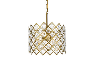 Lyla 13 inch pendant in brass