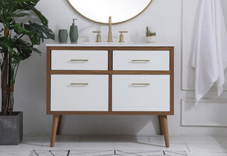 42 inch bathroom vanity in White