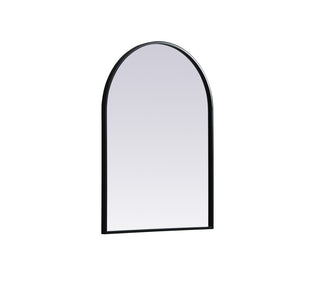 Metal Frame Arch Mirror 22x30 Inch in Black