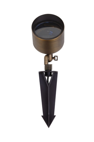 Cast brass wide spot light