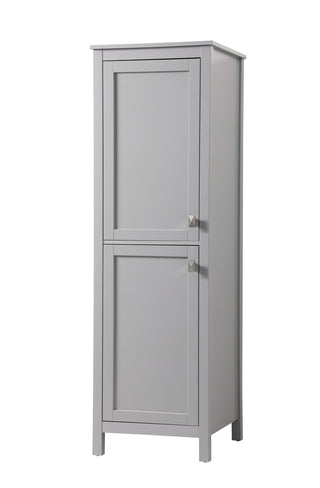 20 Inch Wide Bathroom Linen Storage Freestanding Cabinet In Grey