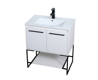 30 inch  Single Bathroom Vanity in White