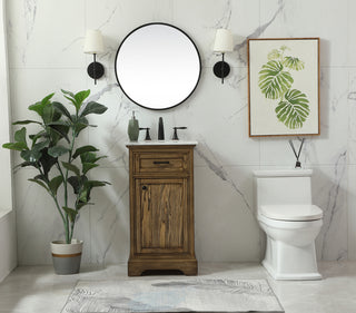 19 inch Single bathroom vanity in driftwood