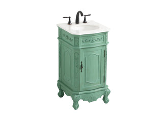 19 inch Single bathroom vanity in vintage mint