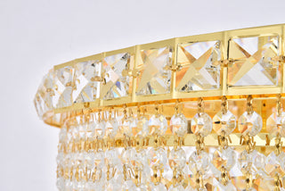 Tranquil 12 light Gold Flush Mount Clear Royal Cut Crystal