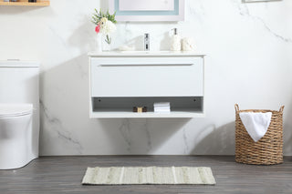 36 inch Single bathroom vanity in white