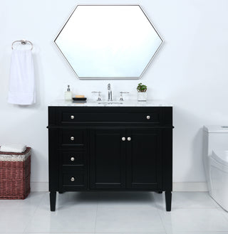 40 inch Single bathroom vanity in Black