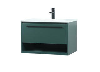 30 inch Single bathroom vanity in green