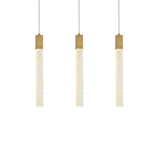 Weston 3 lights pendant in satin gold