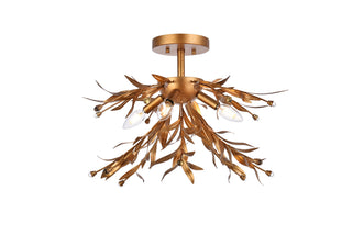 Priscilla 18.5 inch flush mount in gold leaf