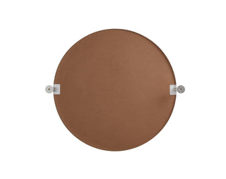 Round pivot mirror 30 inch in silver