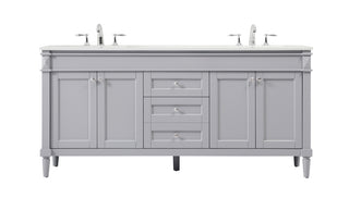 72 inch double bathroom vanity in grey