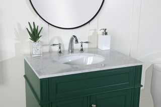 32 inch Single bathroom vanity in green