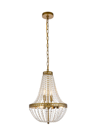 Valeria 14 inch pendant in brass