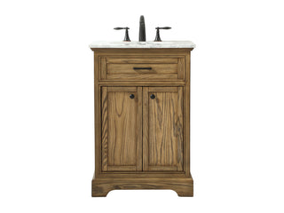 24 inch Single bathroom vanity in driftwood