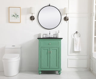 24 inch Single bathroom vanity in vintage mint