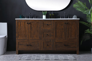 60 Inch Double Bathroom Vanity In Expresso