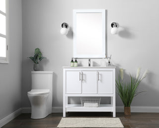 36 Inch SIngle Bathroom Vanity In White