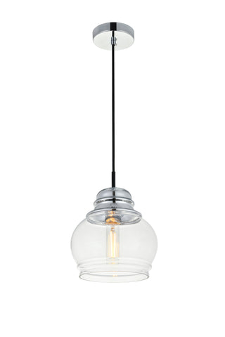 Kenna 1 Light Chrome Pendant With Clear Glass