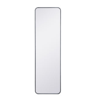 Soft corner metal rectangular mirror 18x60 inch in Silver