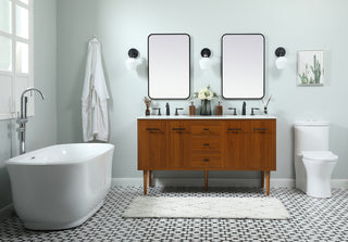 60 inch Single bathroom vanity in teak
