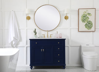 42 inch Single bathroom vanity in blue