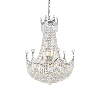 Corona 15 light Chrome Chandelier Clear Royal Cut Crystal