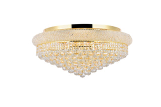 Primo 15 light Gold Flush Mount Clear Royal Cut Crystal