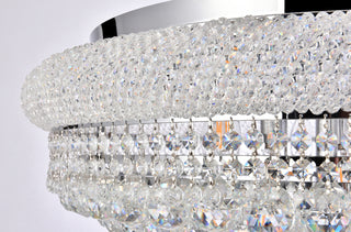 Primo 15 light Chrome Flush Mount Clear Royal Cut Crystal