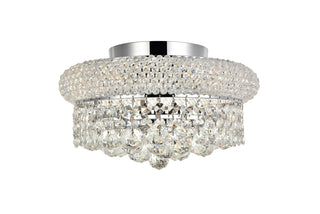 Primo 4 light Chrome Flush Mount Clear Royal Cut Crystal