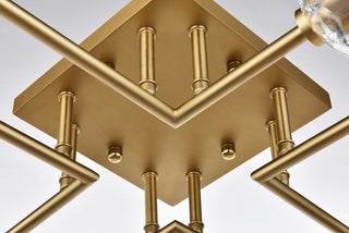 Eren 31 inch Flush Mount in Satin Gold