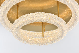 Bowen 26 inch Adjustable LED Flush Mount in Satin Gold