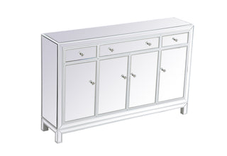 56 inch mirrored credenza in white
